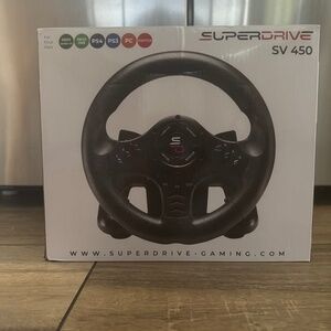 Superdrive SV 450, Steering Wheel with Pedals, Black